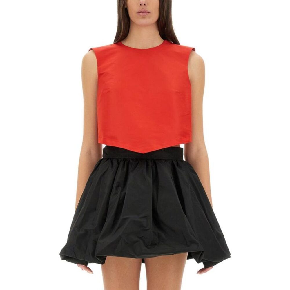 PATOU Sleeveless Cropped Top and Voluminous Skirt Set Women RED T-Shirts & Tops